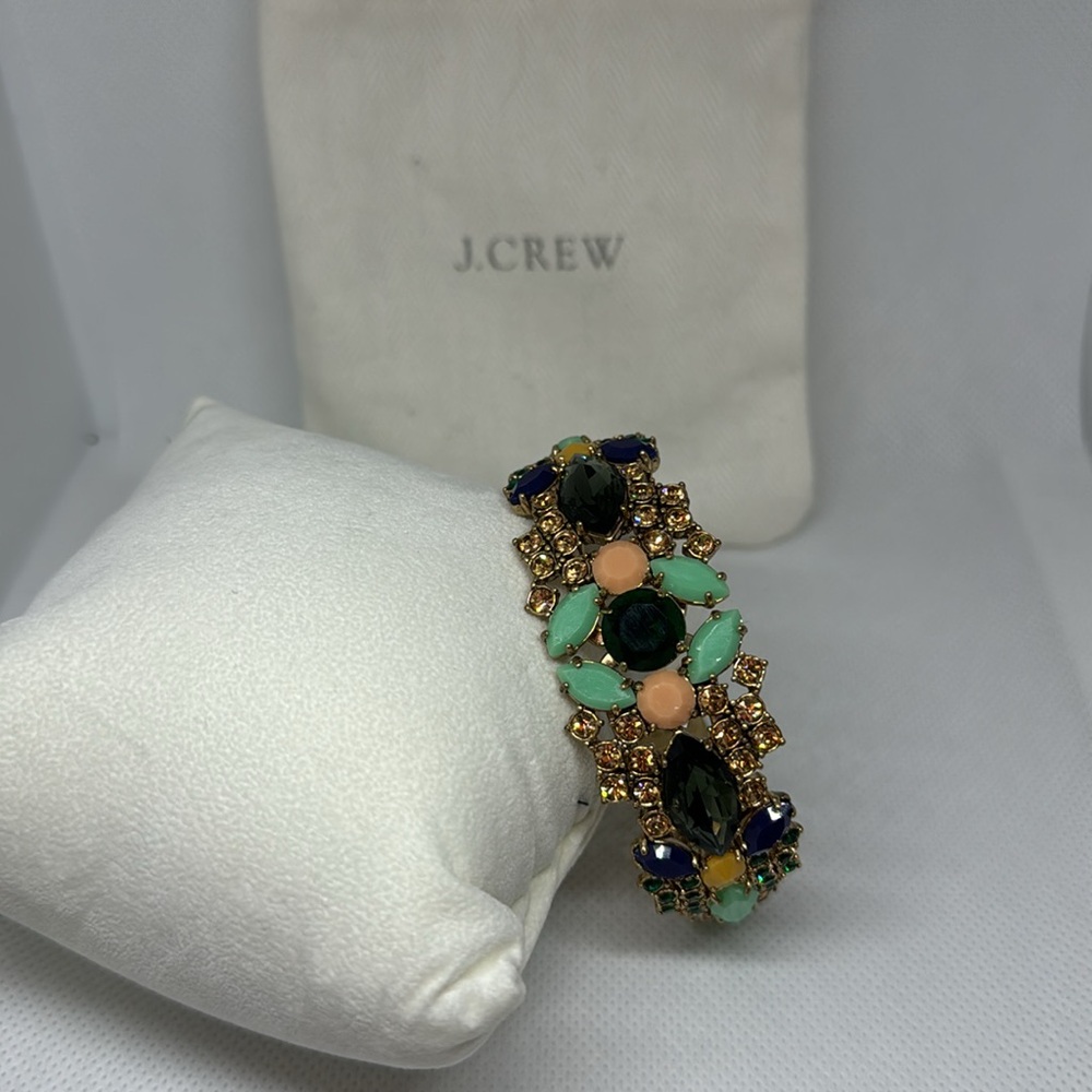 J.Crew Rhinestone Clasp Statement Bracelet - Picture 2 of 7